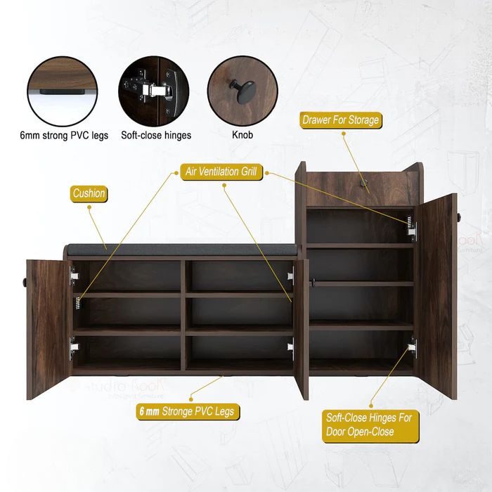 ComfyStore 20-Pair Shoe Cabinet
