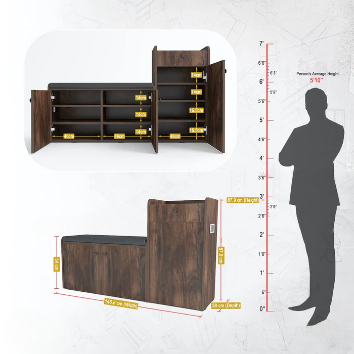 ComfyStore 20-Pair Shoe Cabinet