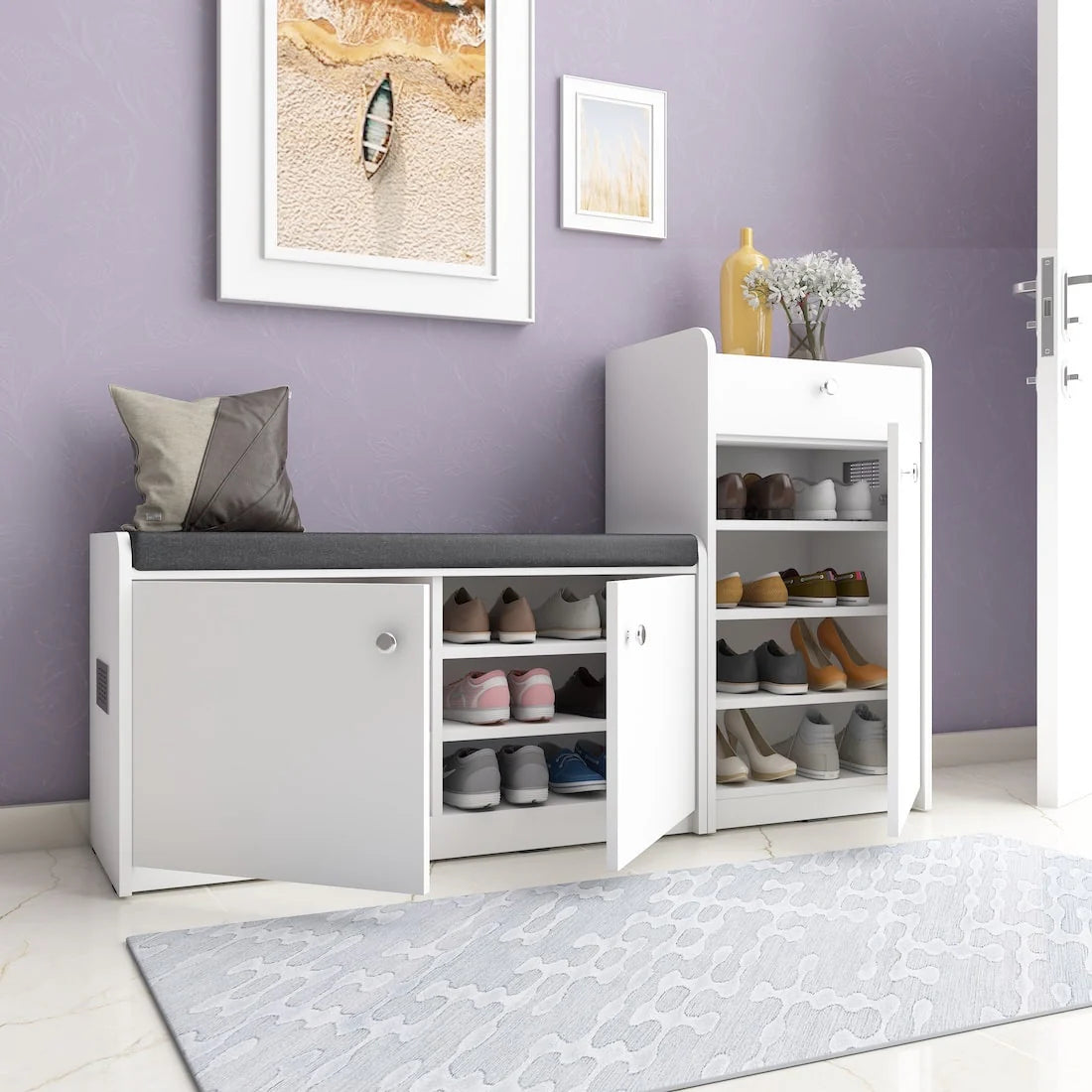 ComfyStore 20-Pair Shoe Cabinet
