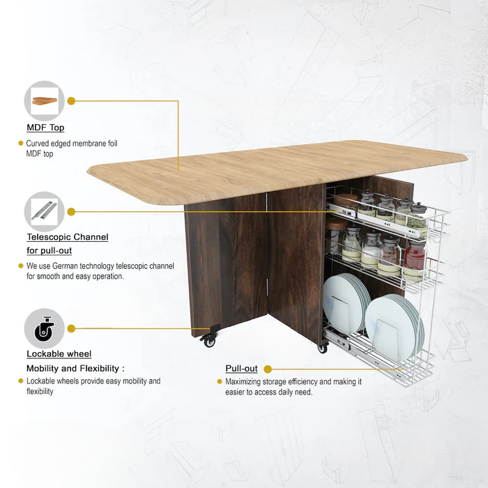 FlexiFold 6-Seater Dining Table without chair