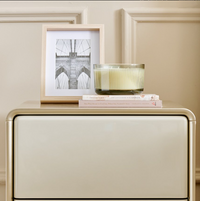 Home Centre Greige Bedside Table with Drawers