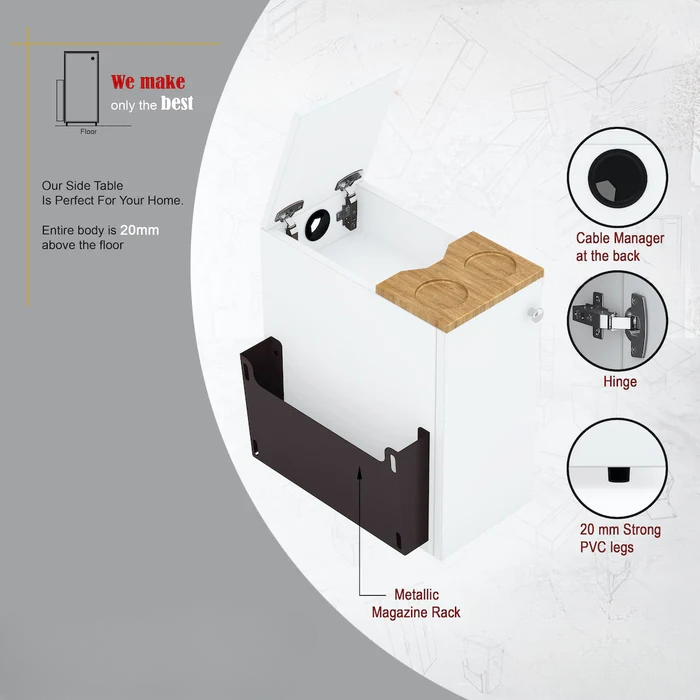 LuxeMate Sofa Side & End Table