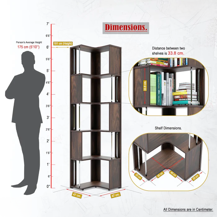 EdgeMax Corner Bookshelf